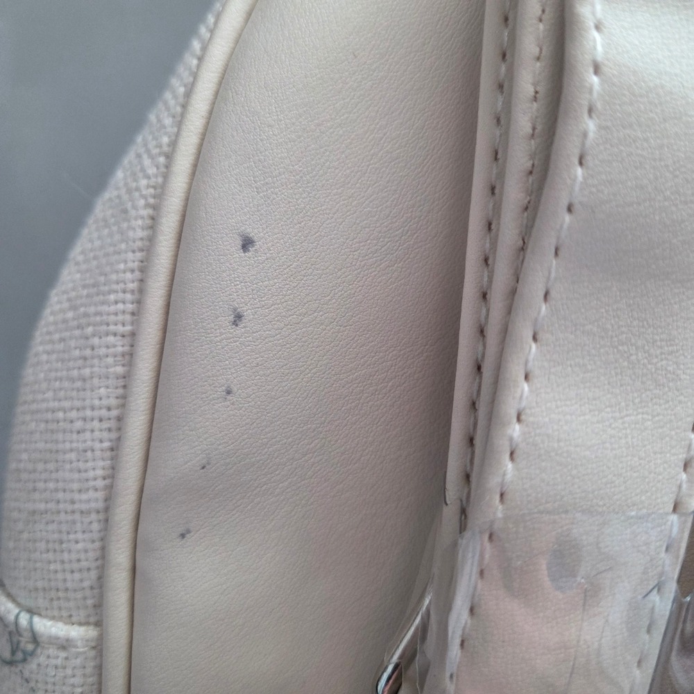 Disney Stitch Primark Mini Backpack Ecru Cream Faux Leather Canvas New NWT - Picture 3 of 8